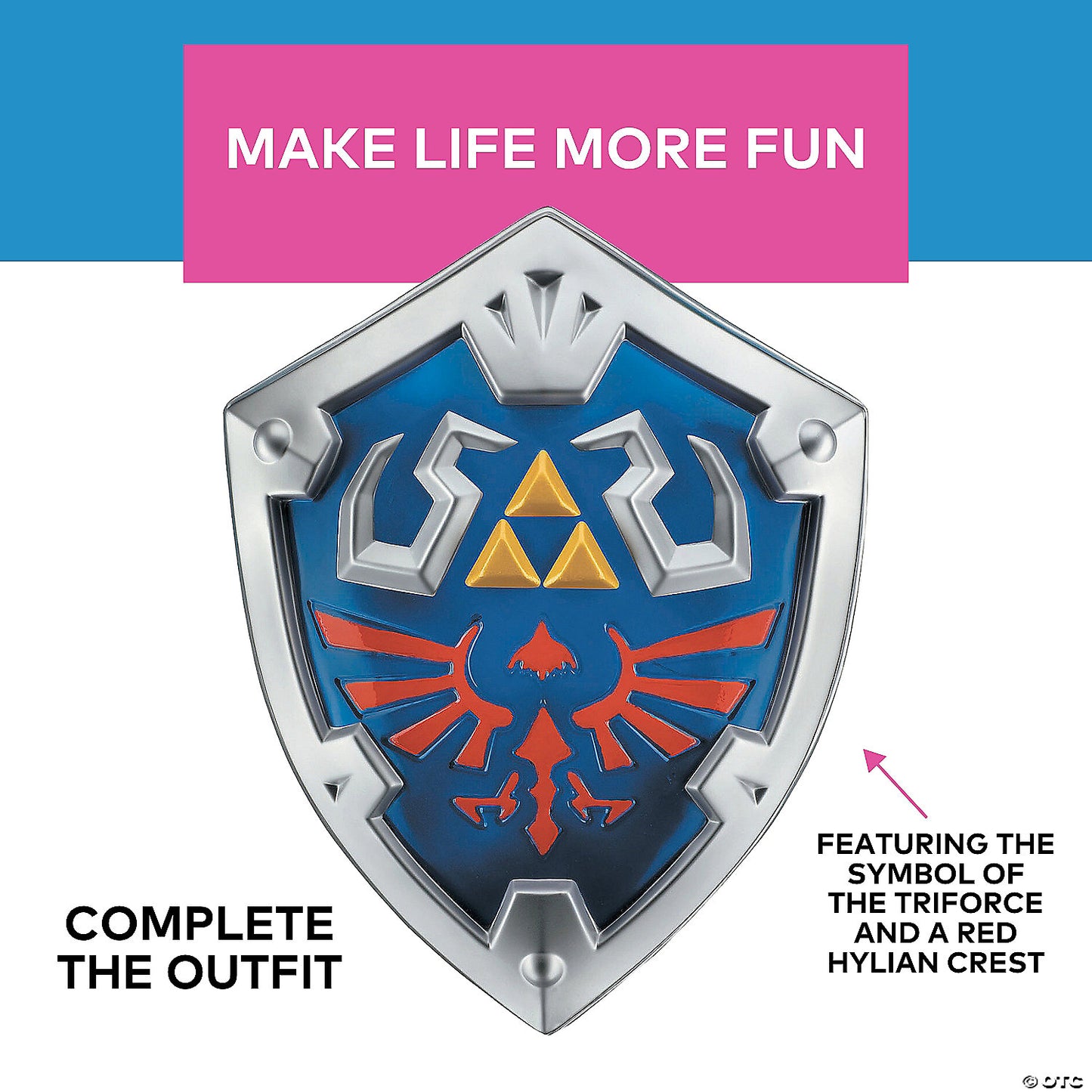 15" x 19" Plastic The Legend of Zelda™ Link's Hylian Shield Accessory | USA Decoration®