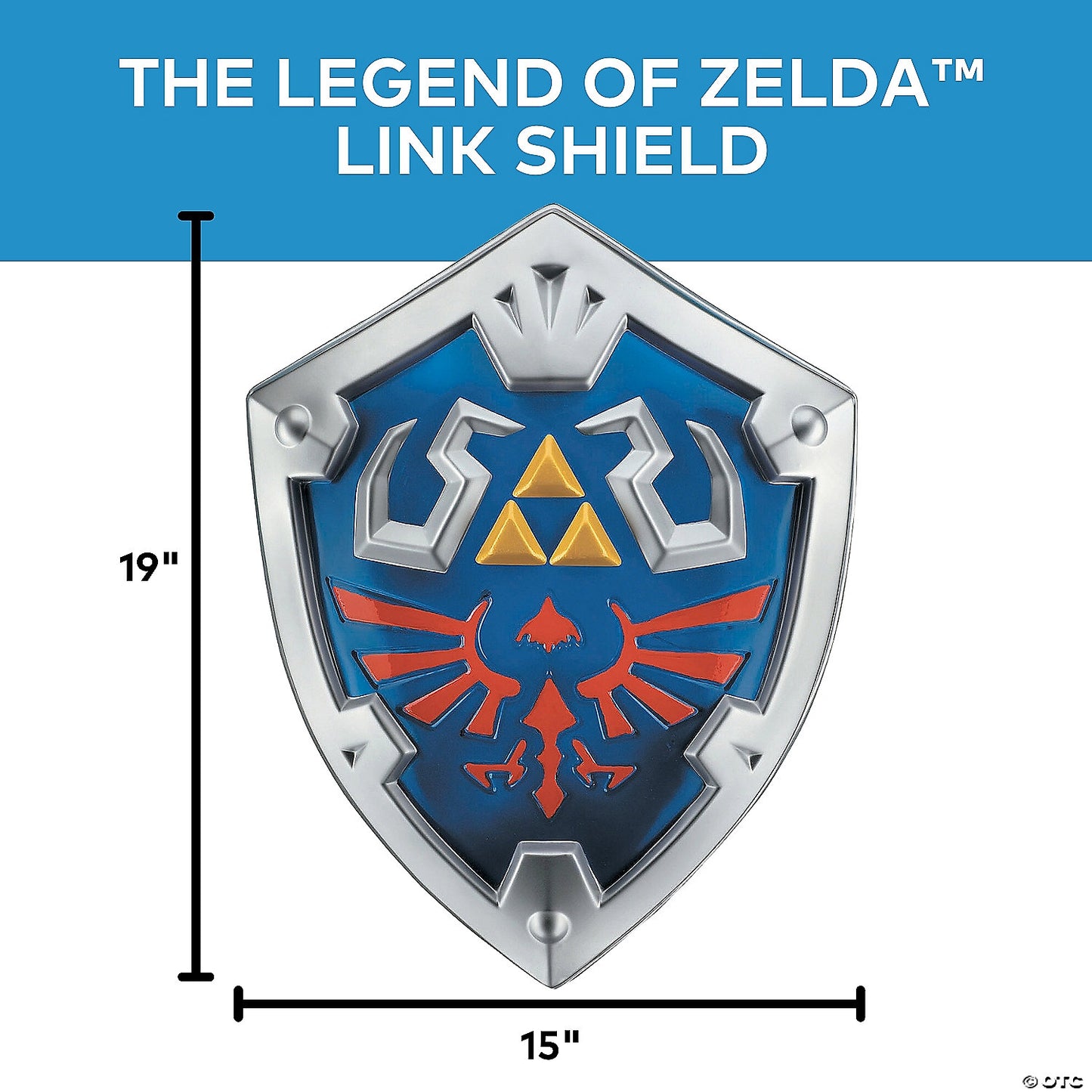 15" x 19" Plastic The Legend of Zelda™ Link's Hylian Shield Accessory | USA Decoration®