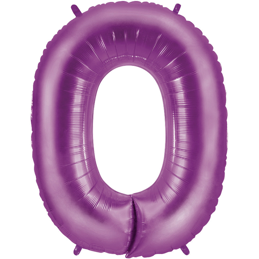 40 inch NUMBER 0 - PURPLE MEGALOON | USA Decoration®