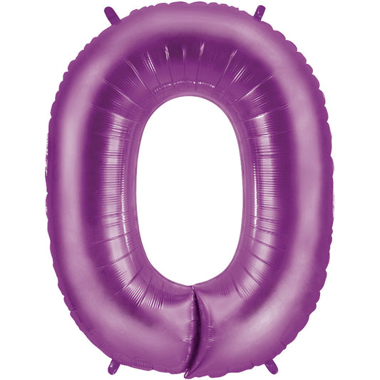 40 inch NUMBER 0 - PURPLE MEGALOON | USA Decoration®