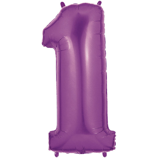 40 inch NUMBER 1 - PURPLE MEGALOON | USA Decoration®