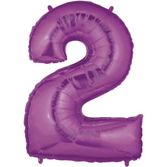 40 inch NUMBER 2 - PURPLE MEGALOON | USA Decoration®
