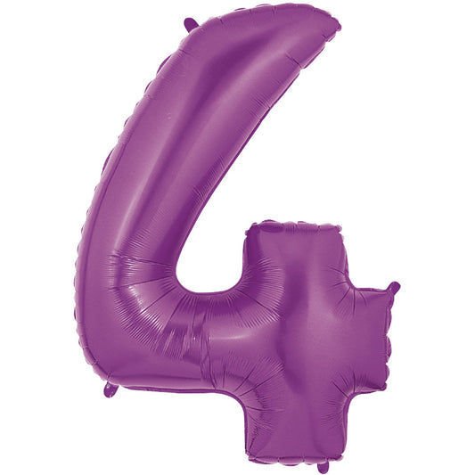 40 inch NUMBER 4 - PURPLE MEGALOON | USA Decoration®