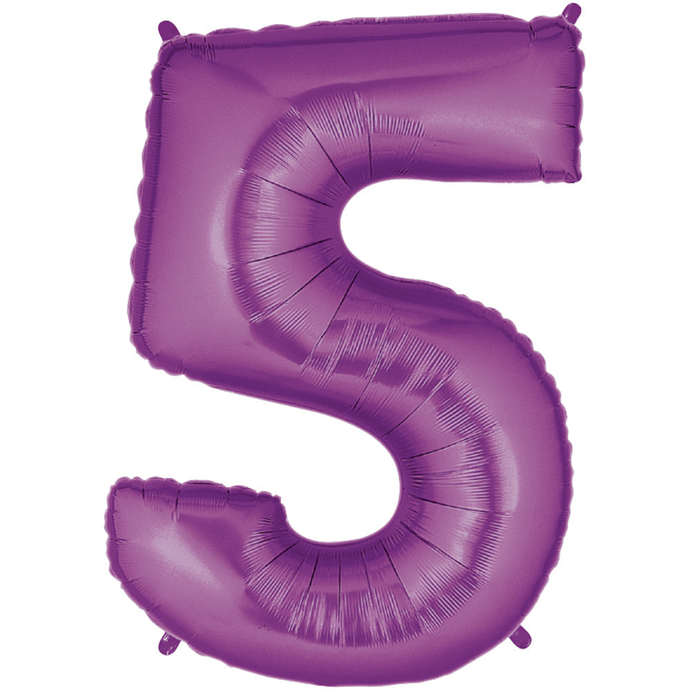 40 inch NUMBER 5 - PURPLE MEGALOON | USA Decoration®