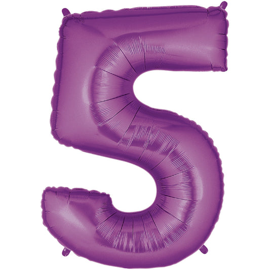 40 inch NUMBER 5 - PURPLE MEGALOON | USA Decoration®