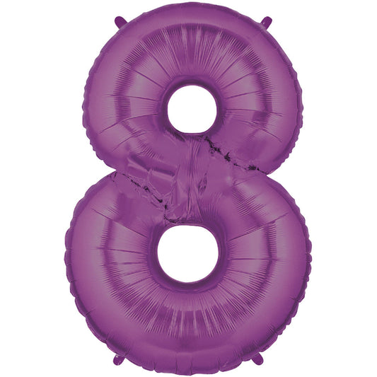 40 inch NUMBER 8 - PURPLE MEGALOON | USA Decoration®