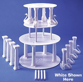 Oasis Supply Wedding Cake Separator Set - Swan Pillars
