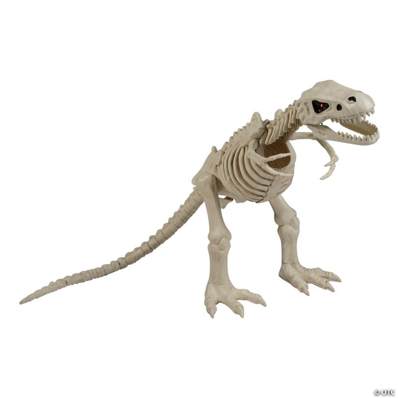 15 1/2" Light-Up Tyrannosaurus Rex Skeleton Animated Prop Halloween Decoration