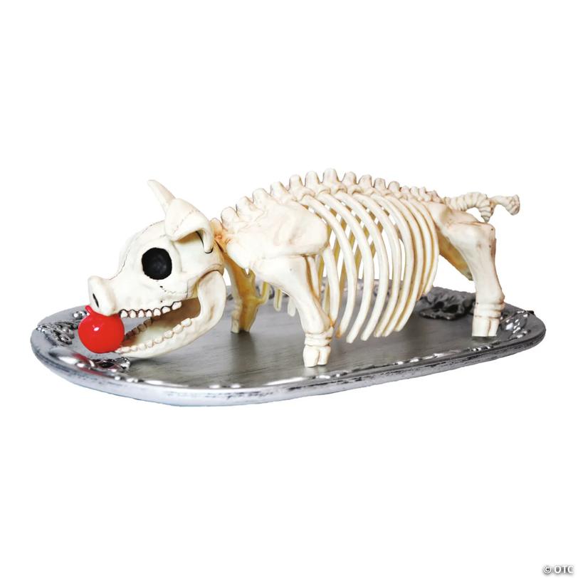 15 1/4" Roasted Pig Skeleton Platter Halloween Decoration