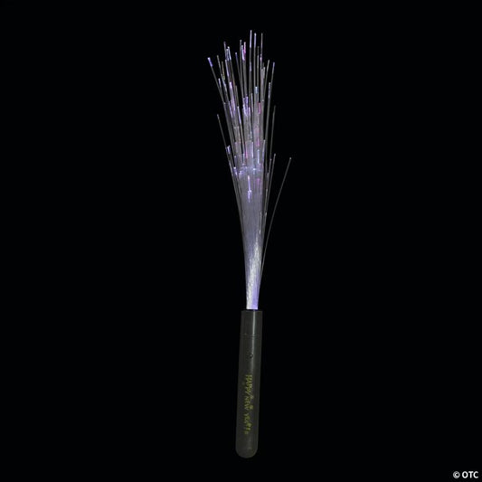 15" Happy New Year Rainbow Fiber Optic Light-Up Wands - 12 Pc.
