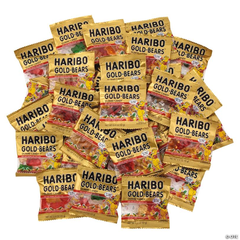 15 oz. Haribo Classic Gold Fruit Gummi-Bears Mini Packs - 37 Pc.