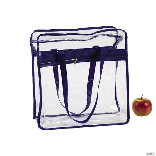 15" x 16" Large Clear Team Spirit Stadium Plastic Tote Bag