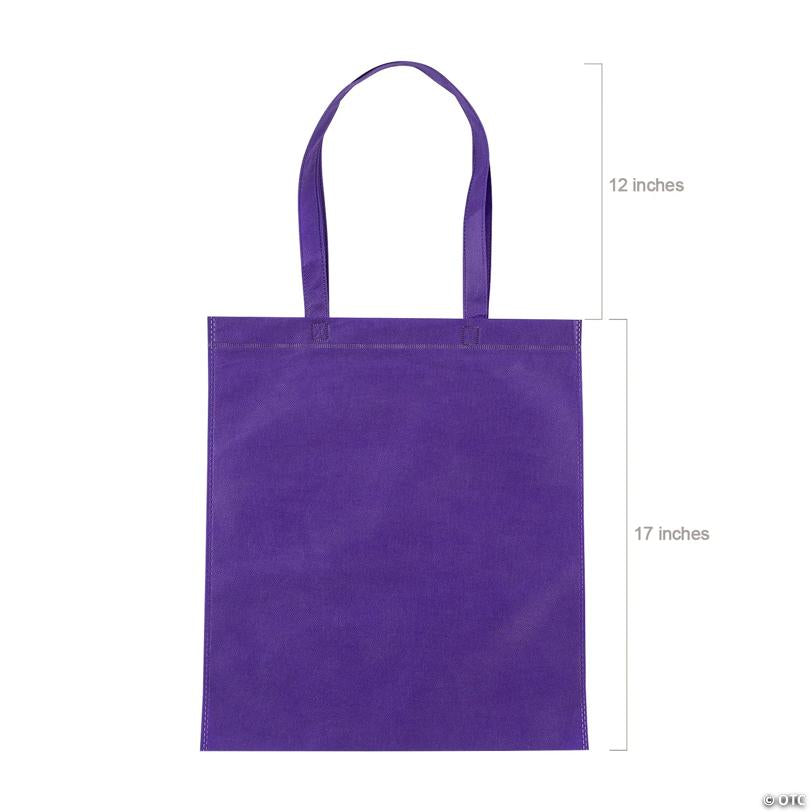 15" x 17" Bulk 48 Pc. Large Nonwoven Colorful Tote Bag Assortment