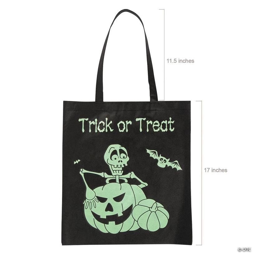 15" x 17" Bulk 48 Pc. Personalized Large Glow-in-the-Dark Nonwoven Tote Bags