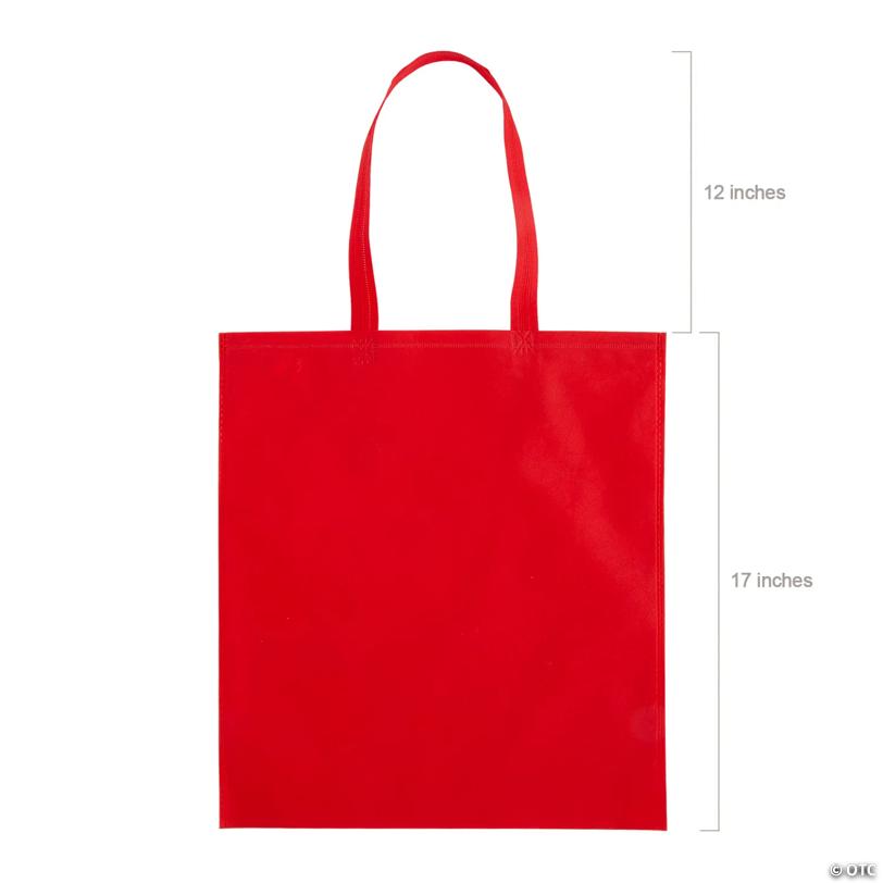 15" x 17" Bulk 50 Pc. Large Solid Color Nonwoven Tote Bag Assortment