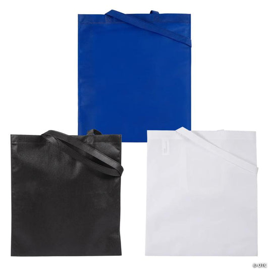 15" x 17" Bulk 72 Pc. Blue Spirit Large Nonwoven Tote Bag Kit Assortment