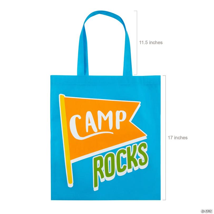 15" x 17" Large Camp Nonwoven Tote Bags - 12 Pc.