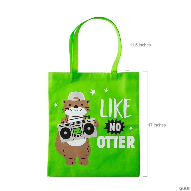 15" x 17" Large Funtastic Animal Nonwoven Tote Bags - 12 Pc.