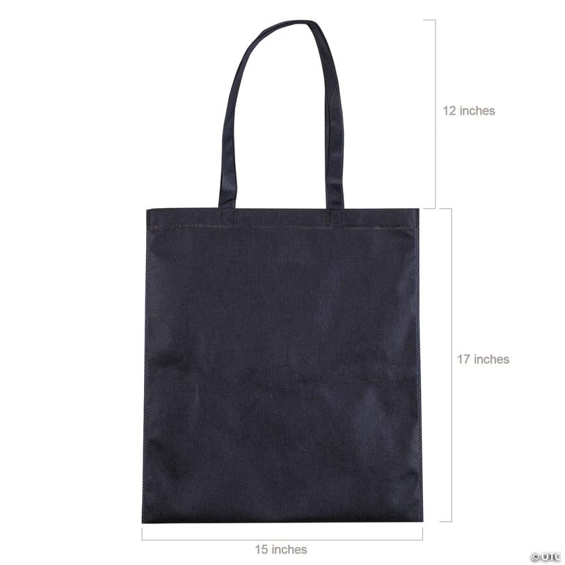 15" x 17" Large Navy Blue Nonwoven Tote Bags - 12 Pc.