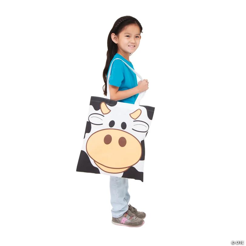 15" x 17" Large Nonwoven Animal Tote Bags - 12 Pc.
