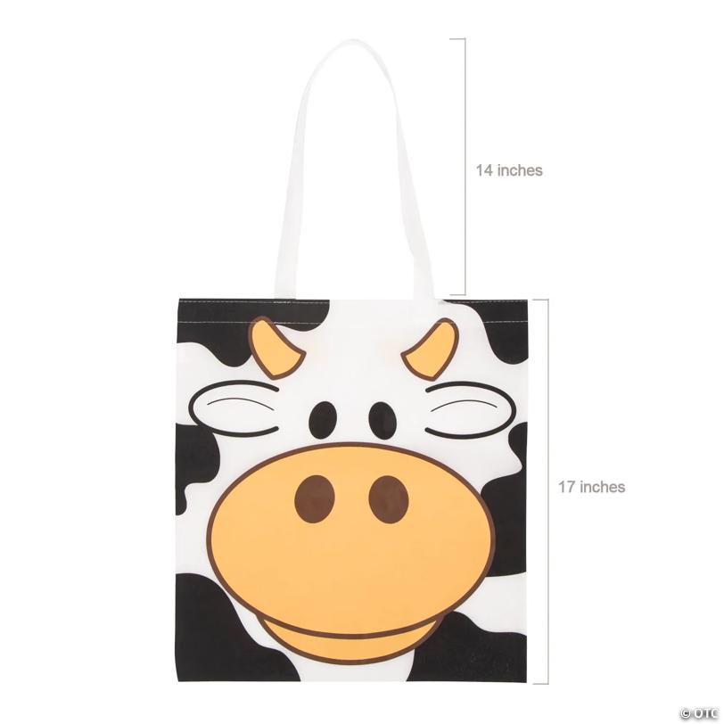 15" x 17" Large Nonwoven Animal Tote Bags - 12 Pc.