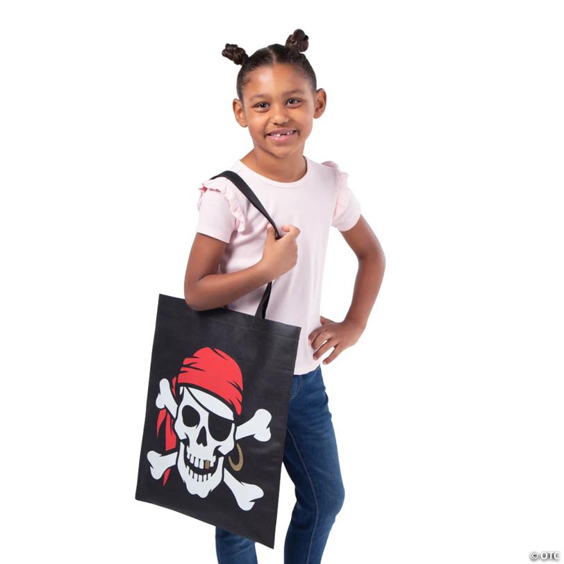 15" x 17" Large Pirate Tote Bags - 12 Pc.