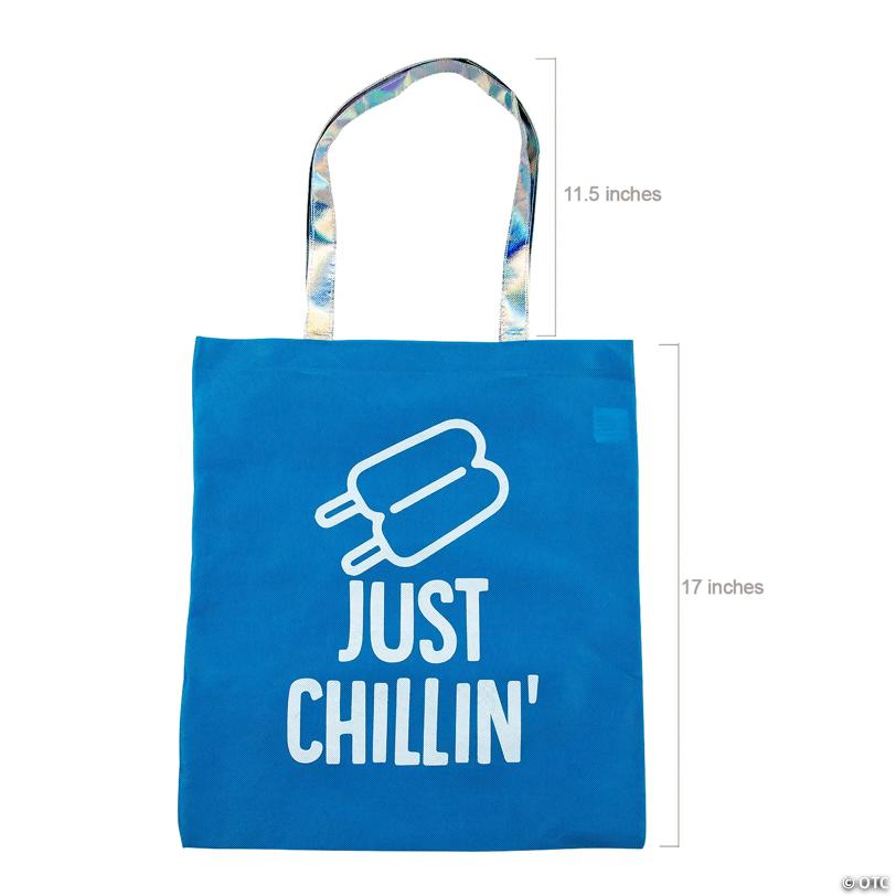 15" x 17" Large Summer Sayings Nonwoven Tote Bags - 12 Pc.