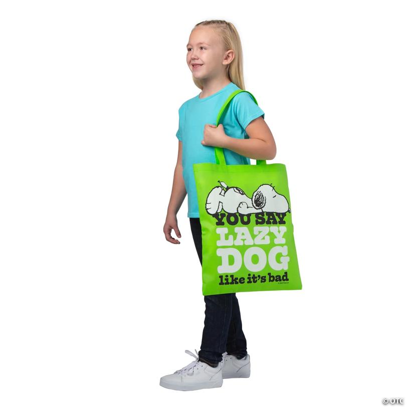 15" x 17" Medium Peanuts Nonwoven Snoopy Tote Bags - 12 Pc.