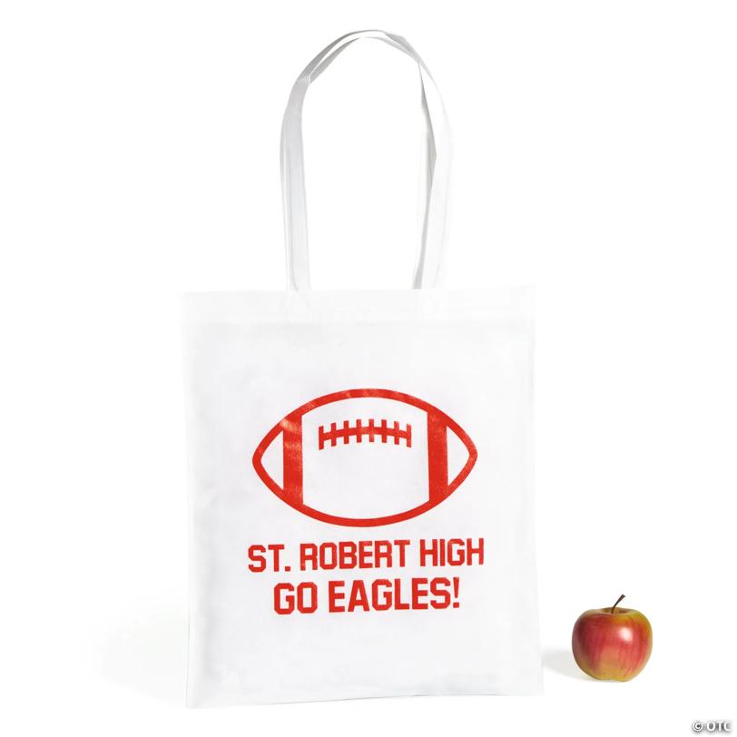 15" x 17" Personalized Large Football Tote Bags - 48 Pc.