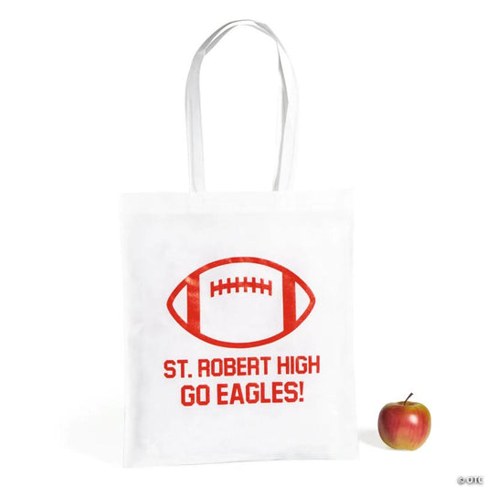 15" x 17" Personalized Large Football Tote Bags - 48 Pc.