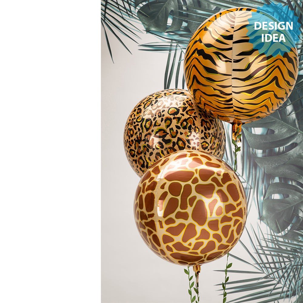 Leopard Print Orbz Foil Balloon