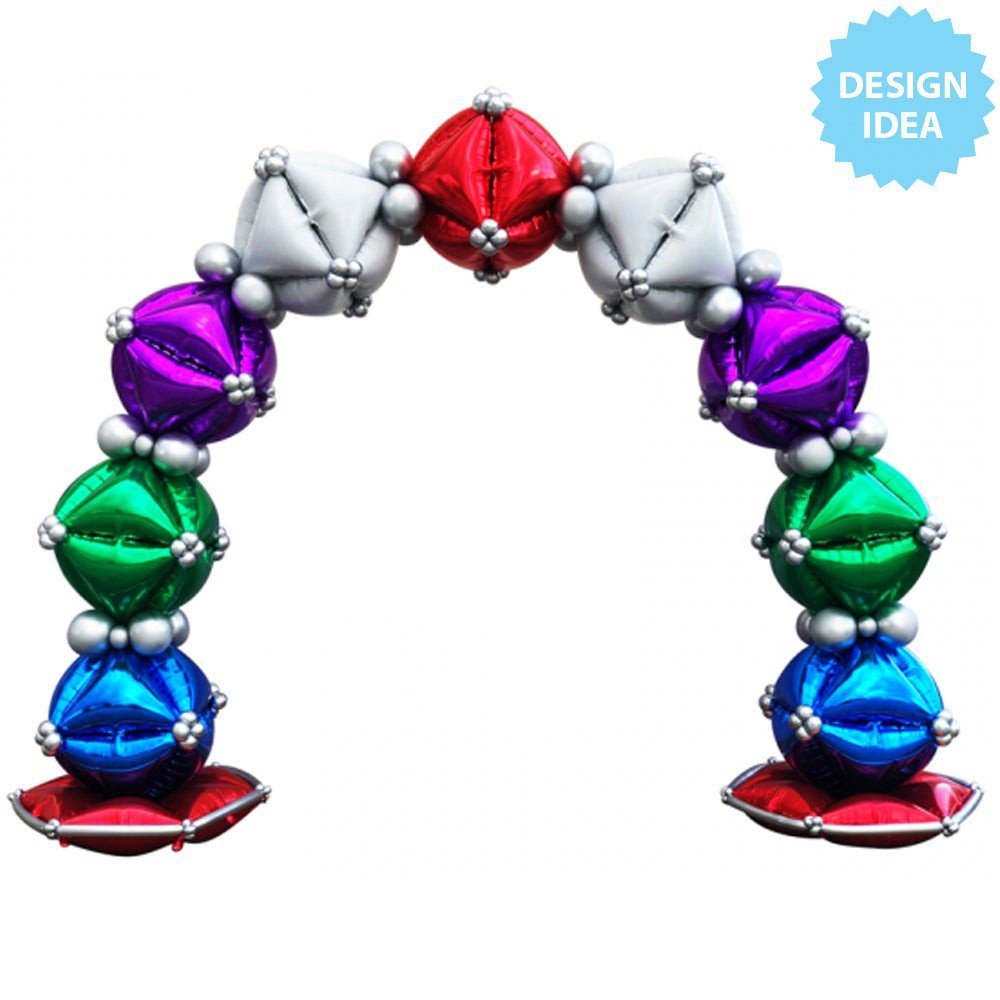 Foil Balloon Triangle Veneers Silver