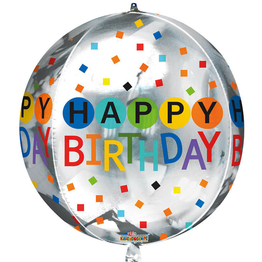 22 inch BIRTHDAY CONFETTI SPHERE | USA Decoration®