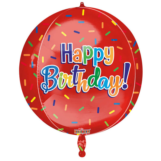 22 inch BIRTHDAY ON RED SPHERE | USA Decoration®