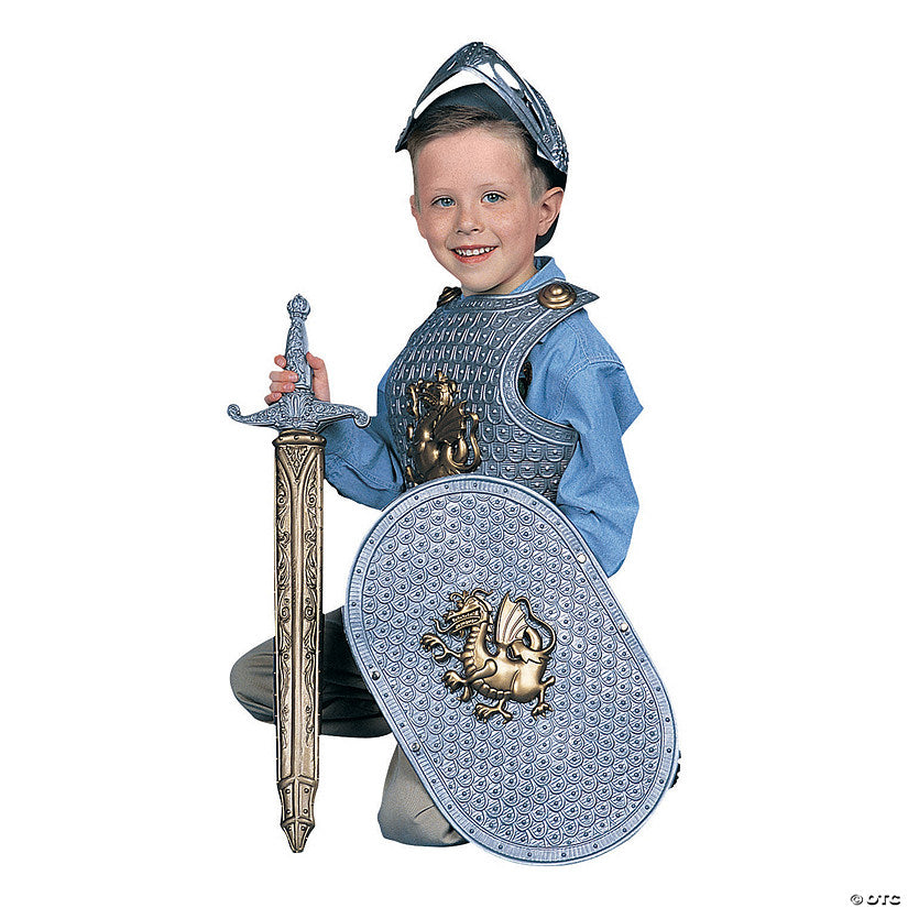 1 Set(s): Kids Plastic Armor, Shield, Helmet & Sword Knight Set - 5 Pc. | USA Decoration®