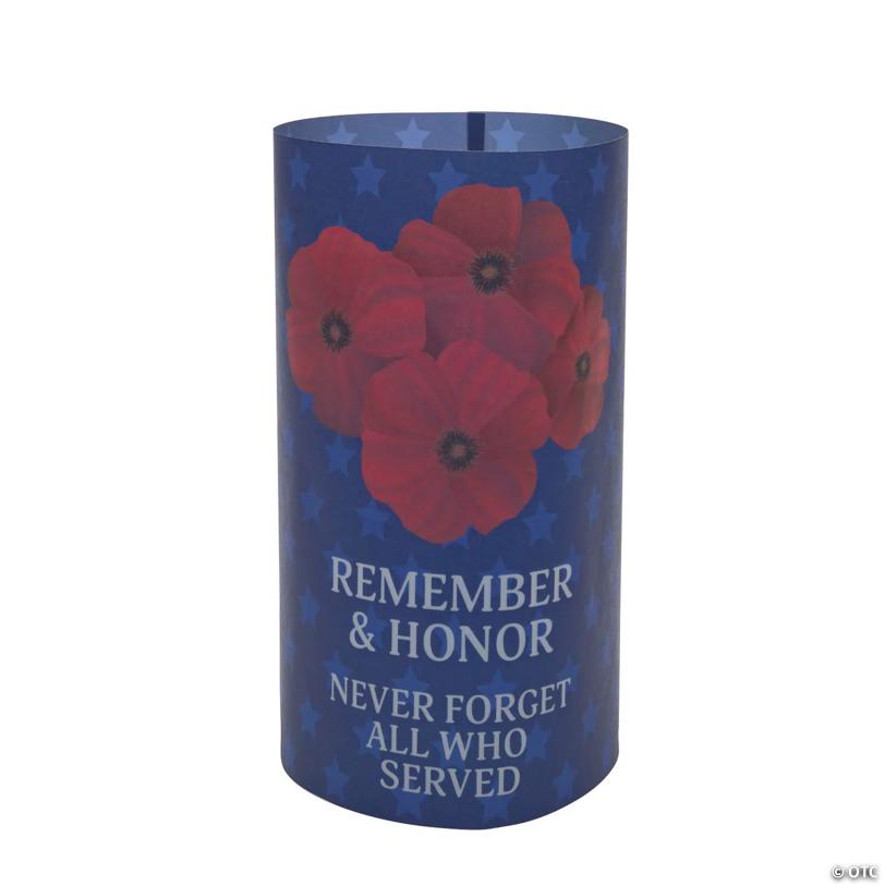 16 1/2" x 9" Memorial Day-Themed Plastic Lantern Luminary Wraps - 12 Pc.