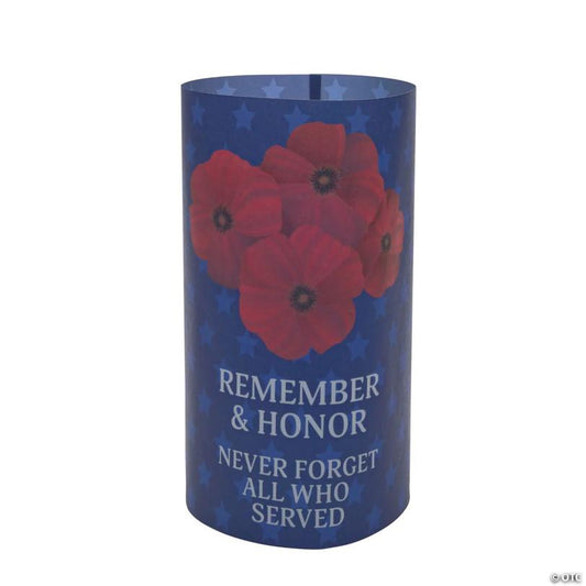 16 1/2" x 9" Memorial Day-Themed Plastic Lantern Luminary Wraps - 12 Pc.