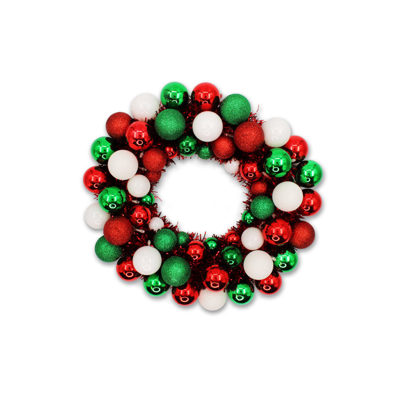 16" Christmas Wreath displayed on a front door