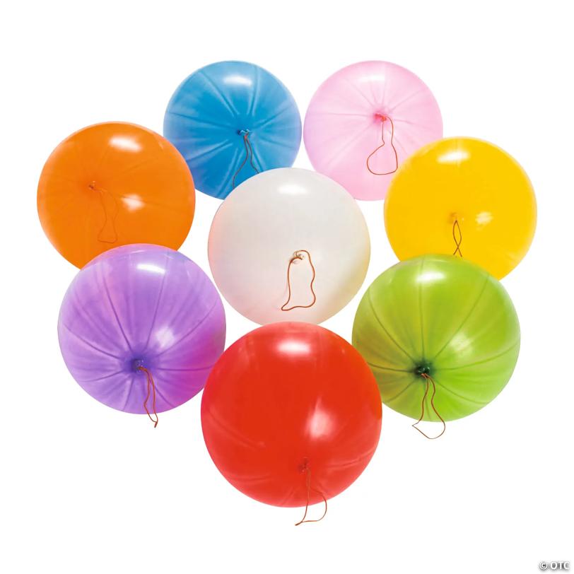 16" Bulk 250 Pc. Solid Color Inflatable Rubber Punch Ball Assortment