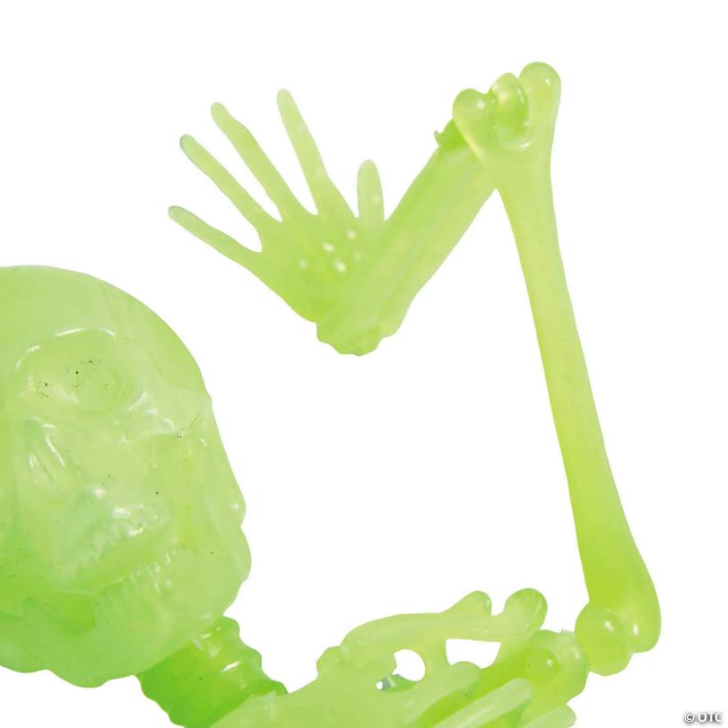 16" Hanging Posable Glow-in-the-Dark Skeletons Halloween Decoration - 3 Pc.
