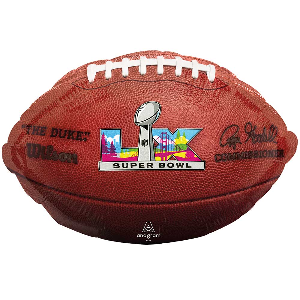 Football Foil Balloon 17 Inch Super Bowl 60