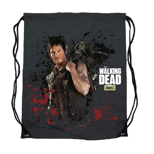 17" The Walking Dead Daryl Dixon Drawstring Polyester Cinch Bag | USA Decoration®