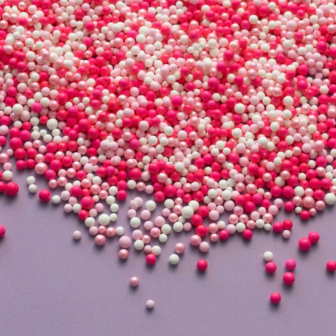 Oasis Supply Valentine's Day - Be Mine Pink & White Nonpareil Mix - 3 oz