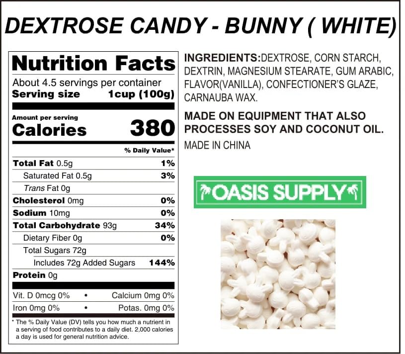 Oasis Supply Easter & Spring Sprinkle Mix Collection - White Bunny Candy Sprinkles - 3 oz