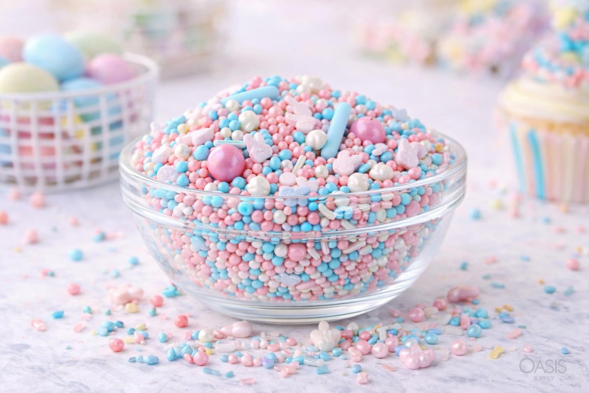 Oasis Supply Easter & Spring Sprinkle Mix Collection - Cottontail Sprinkle Mix - 3 oz