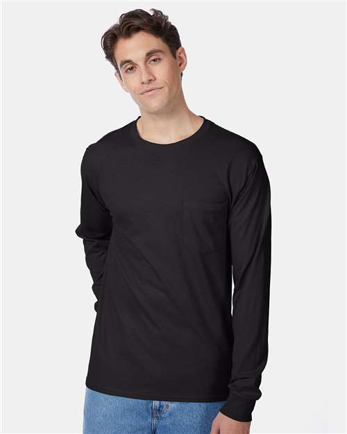 Authentic Long Sleeve Pocket T-Shirt | USA Decoration