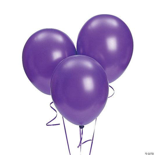 Bulk 144 Pc. Purple Metallic 11" Latex Balloons | USA Decoration®