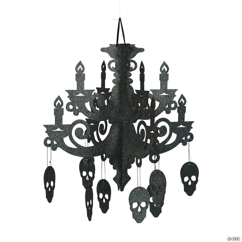 17" Spooky Floral Chandelier Halloween Decoration