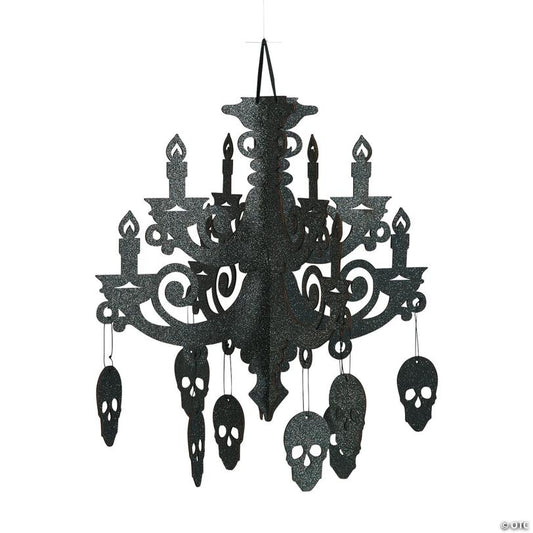 17" Spooky Floral Chandelier Halloween Decoration