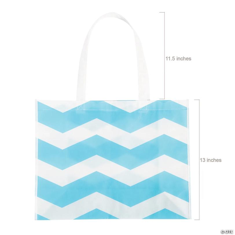 17" x 13" Large Shopper Laminated Nonwoven Shopper Tote Bags - 12 Pc.